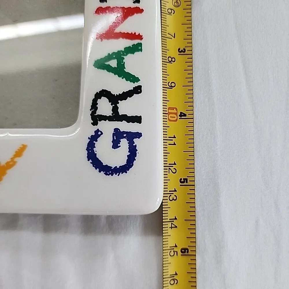 I Love My Grandma Colorful Picture Frame 5x7 Fits 4x6 Photo Crayon Vintage 90s